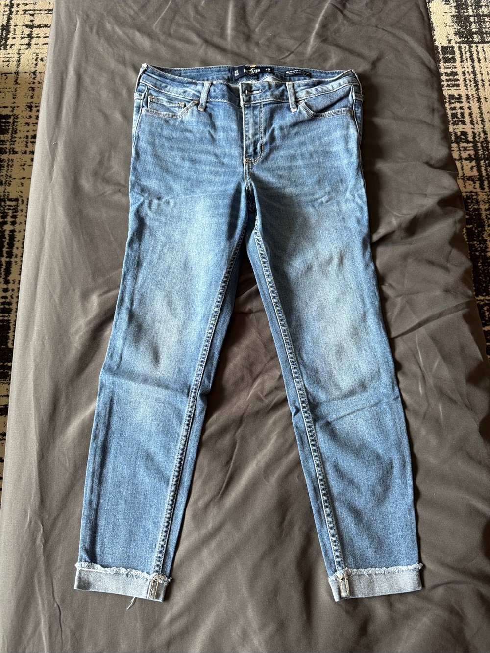 Hollister Light Blue Cropped Ankle Jeans